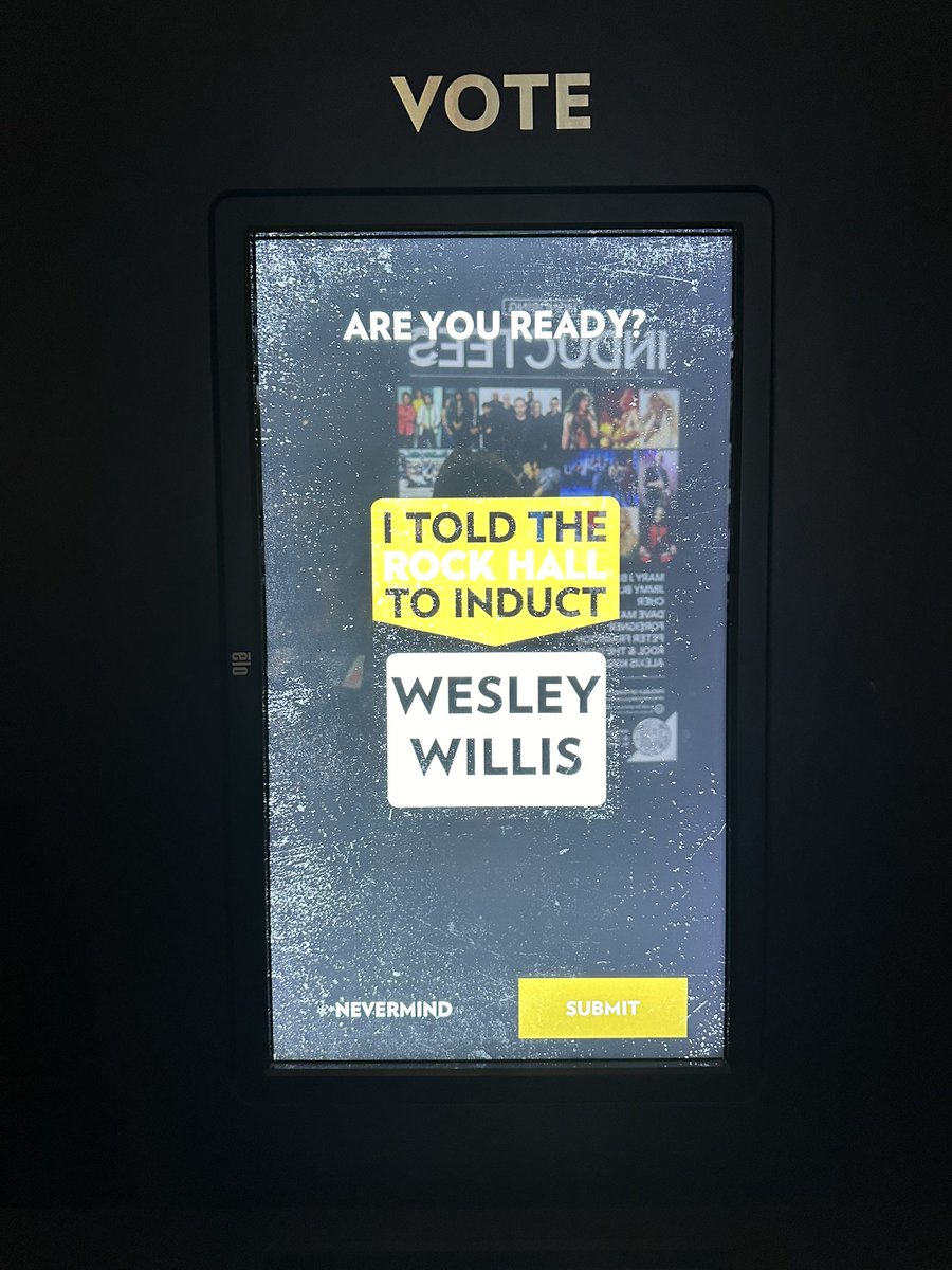 handlesswallace's tweet image. Can someone please go to the Rock N Roll hall of fame and help me out here?   This is the election we need to be focused on.  #wesleywillis #rockandrollhalloffame #vampirebird
