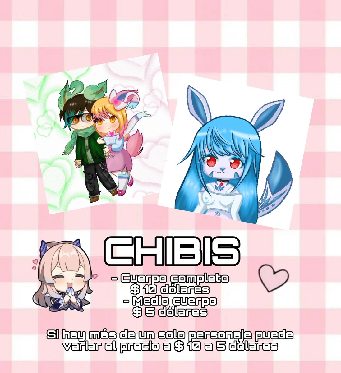 Kokobinny's tweet photo. COMMISSION OPEN!
¡Muy buenas chicos! Vengo a promocionar mi pequeño trabajo. 

Si están interesados pueden enviarme un mensaje por aquí o dejar un comentario. ¡Me ayudarían muchísimo si compartieran! Gracias por su atención.🩷

#ComisionesAbiertas https://t.co/sy6UflyNyX