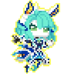 48x48 ST-2(サティ)Figure-rise Standardでプラモ化待ってます#ウマ娘 #メカウマ娘 #ドット絵 
