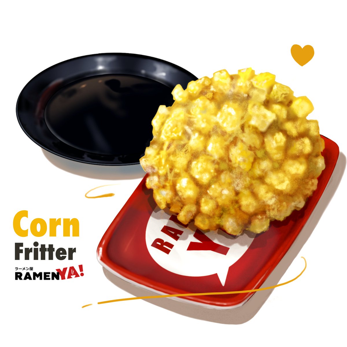 Sweet, Salty, Crispy,   
The Corn Fritter of <a href="/ramenyaid/">#RamenTerenak YA RamenYA! 🍜👍👌</a>

#cornfritter #foodillustration