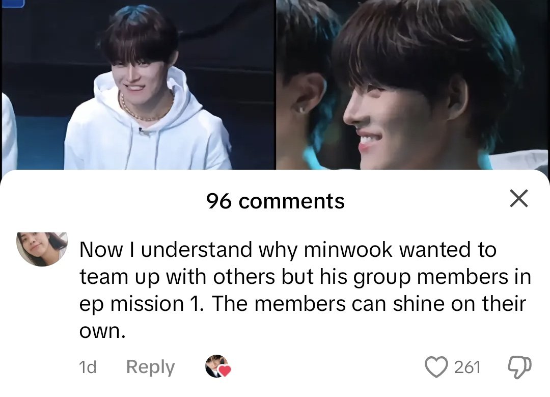 reading this comment under BAE173 MVP sweep content on tiktok and i just burst out crying