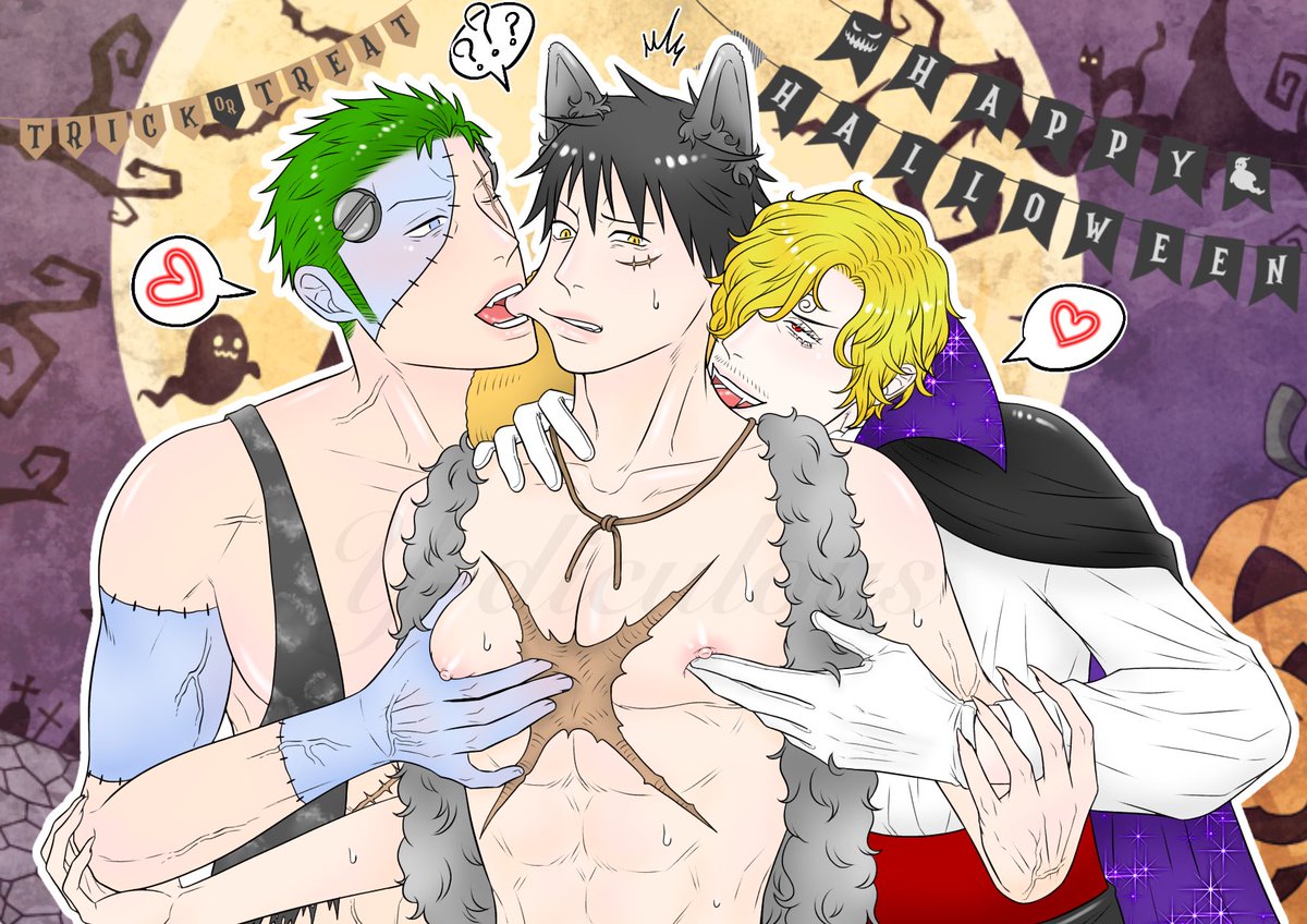 ydiculous's tweet photo. ✅🏳️‍🌈: 🌳👒🚬💕🧟‍♂️🐺🧛🎃✨
#zosanlu #zosan #zolu #sanlu #ONEPIECE #fanart #bl #boyslove #3p #halloween https://t.co/ZCheHsqQHj