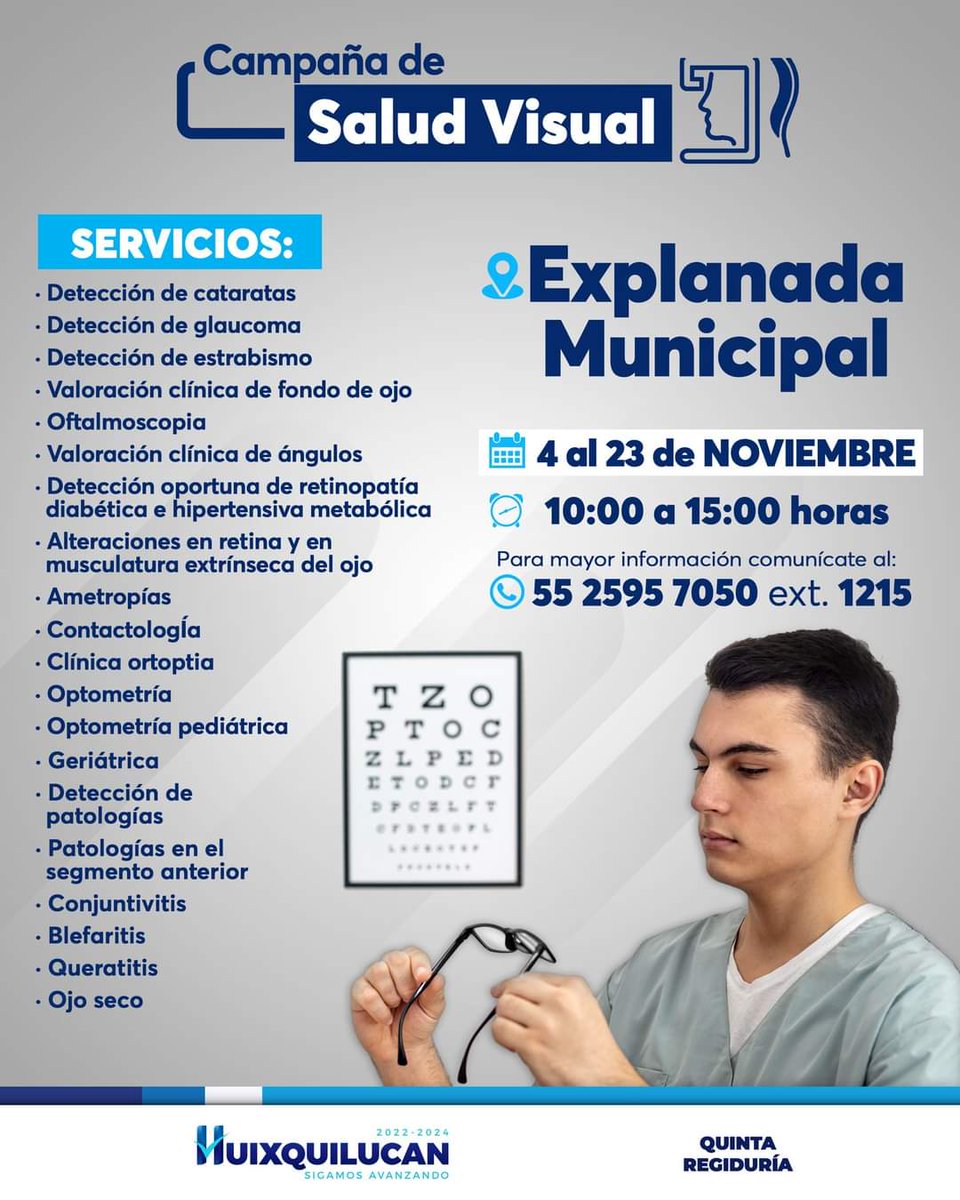 RominaCDV's tweet photo. A partir de mañana, realizaremos la Segunda Campaña de Salud Visual 2024, para todas las personas que deseen realizarse un estudio gratuito de la vista para detección de enfermedades. ¡Aprovechen esta oportunidad! https://t.co/ZjykKVUdsz