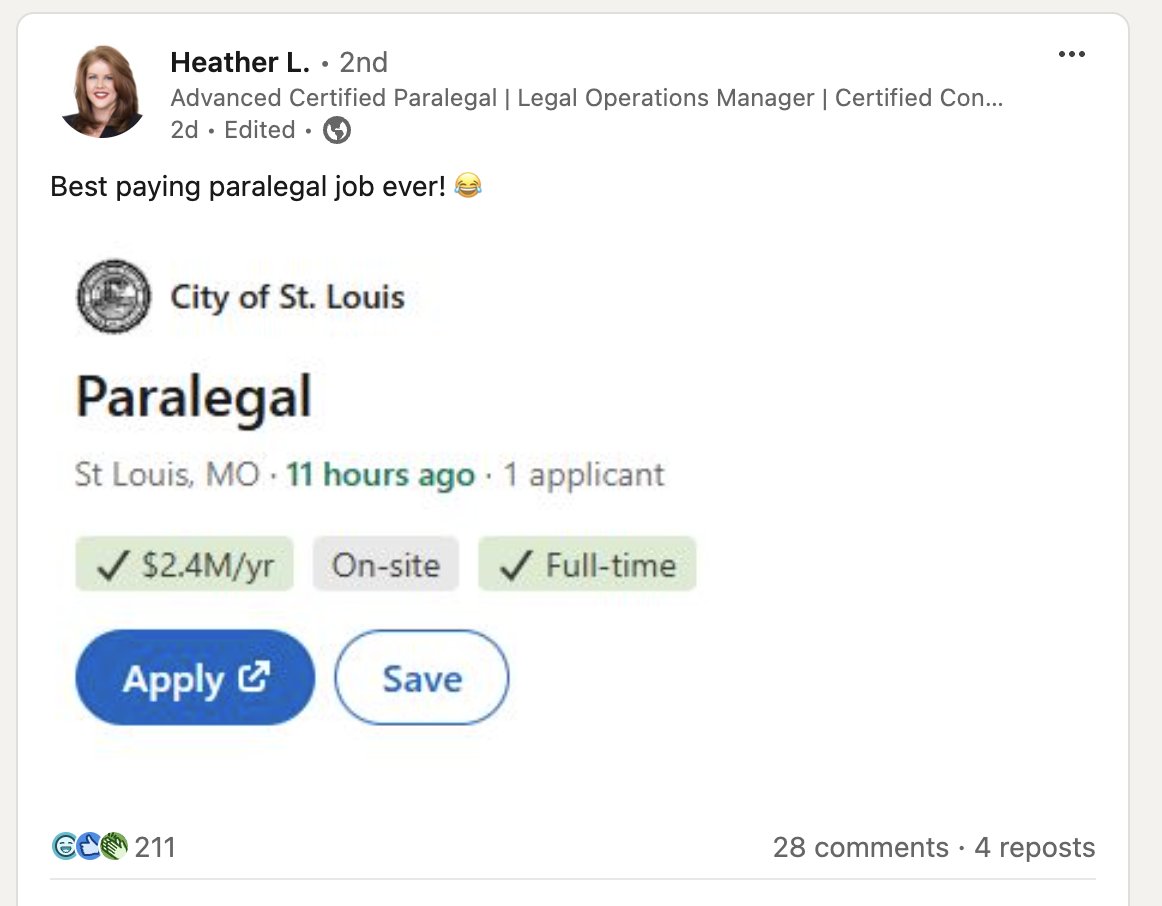 hyperhouse's tweet photo. A St. Louis City job is getting a lot of interest 👀 https://t.co/Aw53lOmn4W
