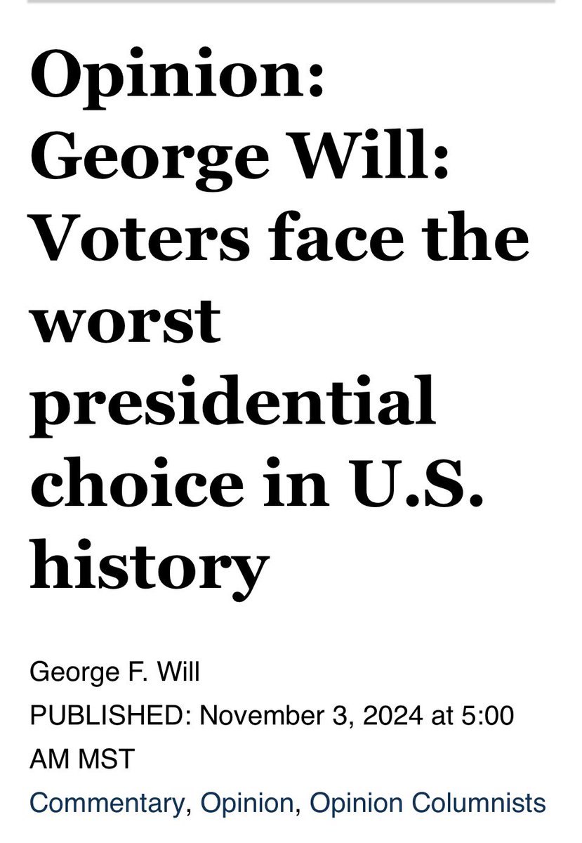 NoBadLanguage's tweet image. No, @GeorgeWill, you’re thinking about Mondale vs. Reagan. Today, we have an intelligent, respected woman heroically working to defeat the worst candidate in US history.
