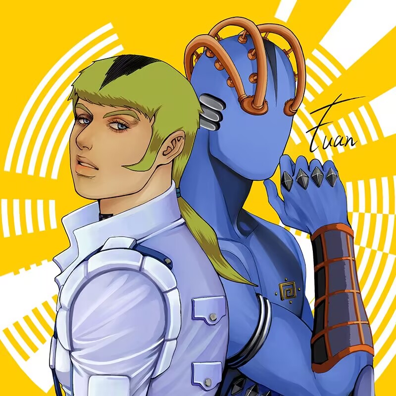euaneuan_'s tweet photo. #JoJoBizarreAdventure #JJBA #jjbafanart #ジョジョの奇妙な冒険 #stoneocean #DonatelloVersus #Rikiel #Ungalo #DonatelloVersace 
#JoJosBizarreAdventure https://t.co/zf0Ol4ECzc