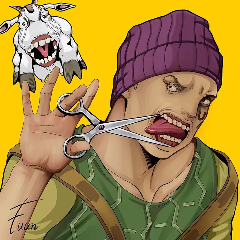 euaneuan_'s tweet photo. #JoJoBizarreAdventure #JJBA #jjbafanart #ジョジョの奇妙な冒険 #stoneocean #DonatelloVersus #Rikiel #Ungalo #DonatelloVersace 
#JoJosBizarreAdventure https://t.co/zf0Ol4ECzc