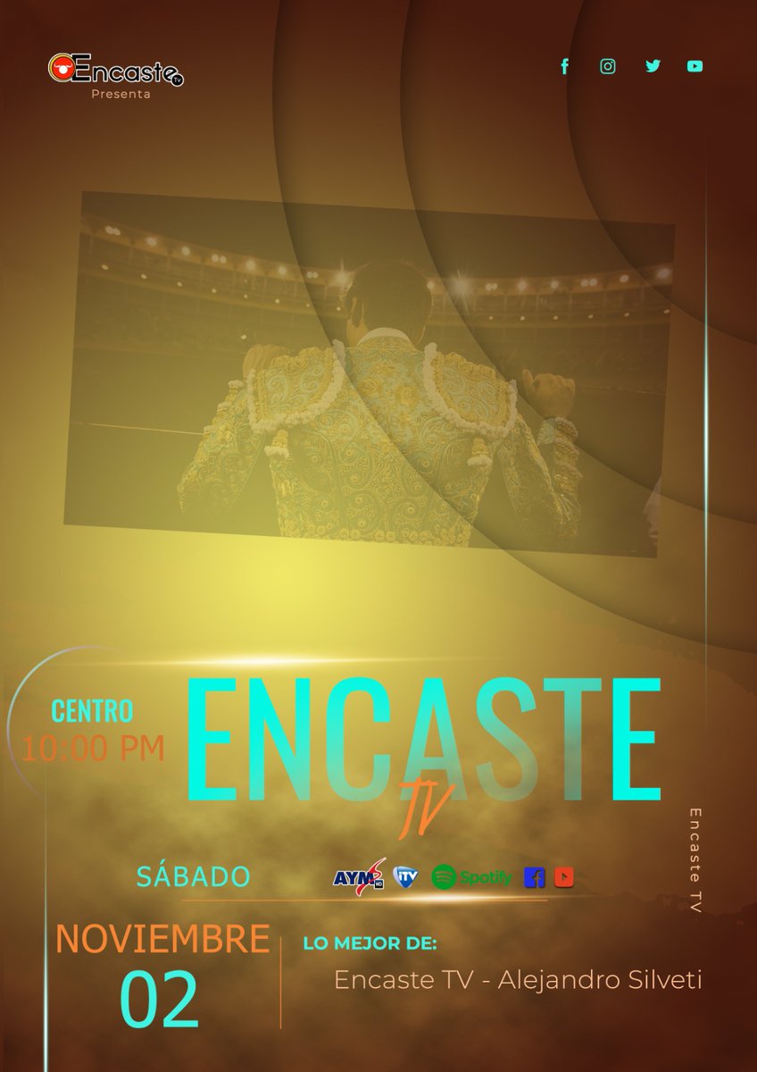 #EncasteTv 🐂🎙️

➡️ Lo mejor de Encaste Tv
➡️ Alejandro Silveti
📺 <a href="/ITVDeportes/">InternetvDeportes</a>
📲 Facebook Live, Youtube

Link 👇🏻
youtu.be/H_PaNl5jbD4?si…
