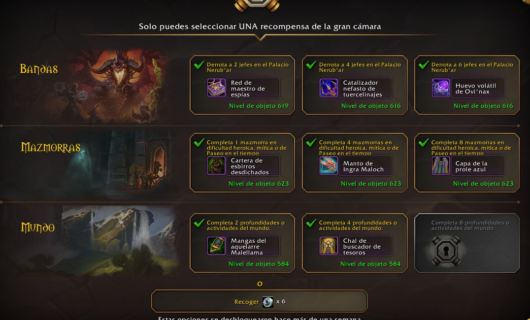 No puedo creer que el cofre que deje para abrir un mes tuviera el trinket bis