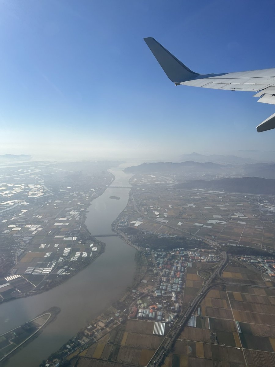 BackInMusashi's tweet image. 帰りの飛行機から倭城見物
金海竹島倭城（キメチュクド倭城） shirolabo.com/waeseong/jukdo/