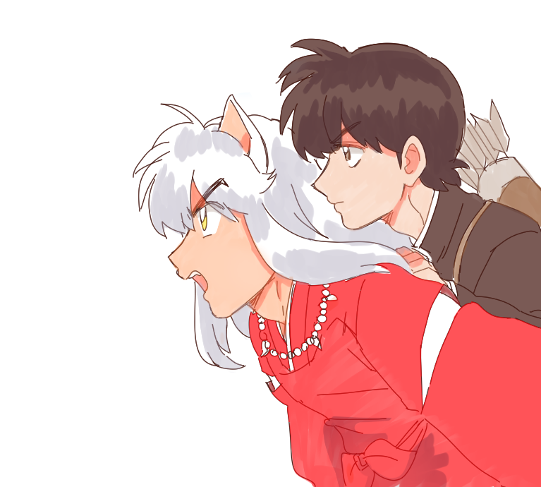 kuju_sankyuu's tweet photo. old art but i found old art where I made inuyasha into bl afklsdjfal https://t.co/rgyA7UFL91