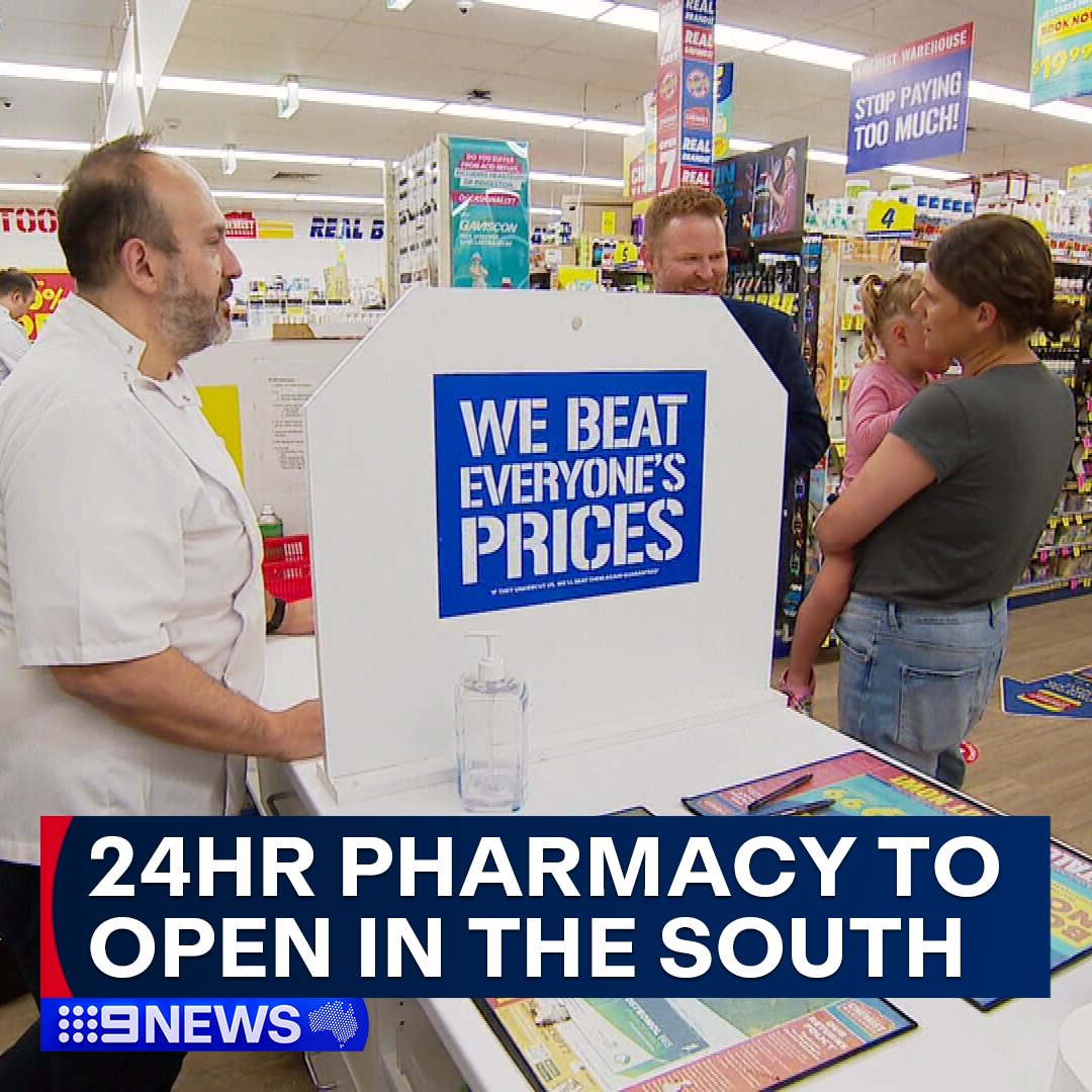 A 24-hour pharmacy is set to open in the southern suburbs, helping to relieve pressure on the state’s struggling health system.

The Hallett Cove location will be the fourth out-of-hours pharmacy in the state, with the other three already visited by 120,000 people.

Watch #9News
