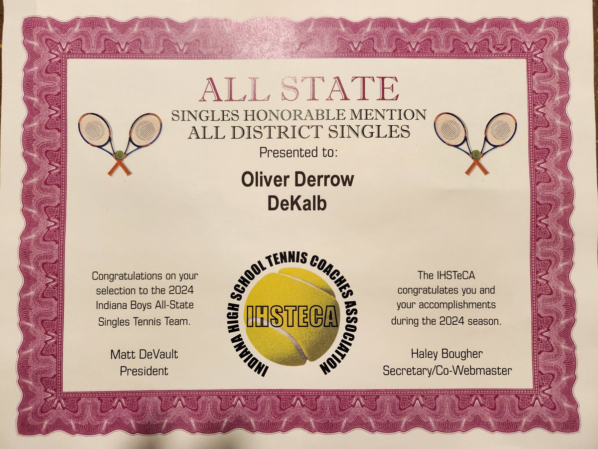 Congrats Barons on making Academic All-State yet again!  Congrats also to Luke Seiler for making Academic All-State as an individual and Oliver Derrow for making the All-State Team!