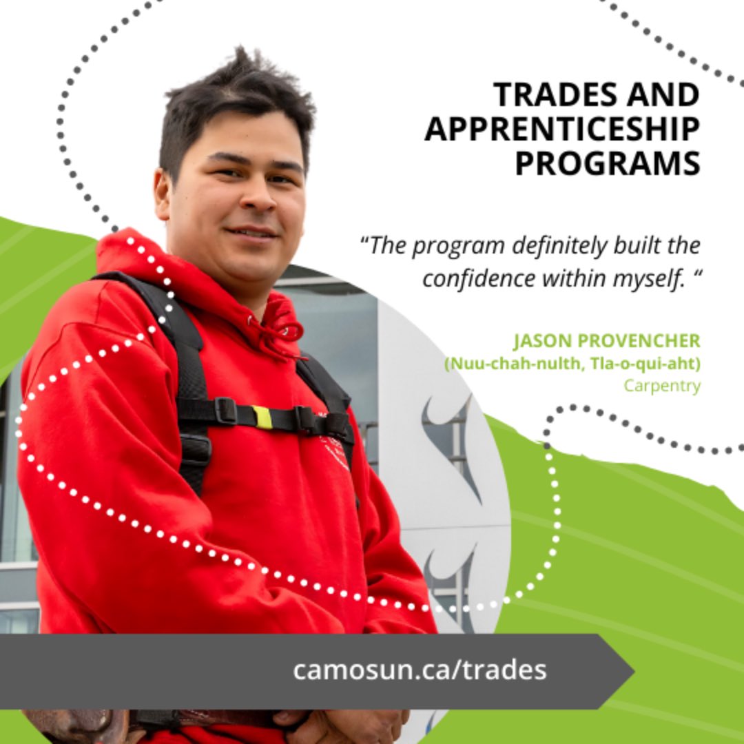 Camosun's tweet photo. Happy National Skilled Trades and Technology Week (Nov.3-9)! 🎉💻 🛠️ 
 #Camosun College celebrates our amazing trades and technology faculty, students, alumni, and future talent.

Explore your path to a rewarding career ! ✨https://t.co/96UbE4SYXm https://t.co/Pe1tpO4dXx