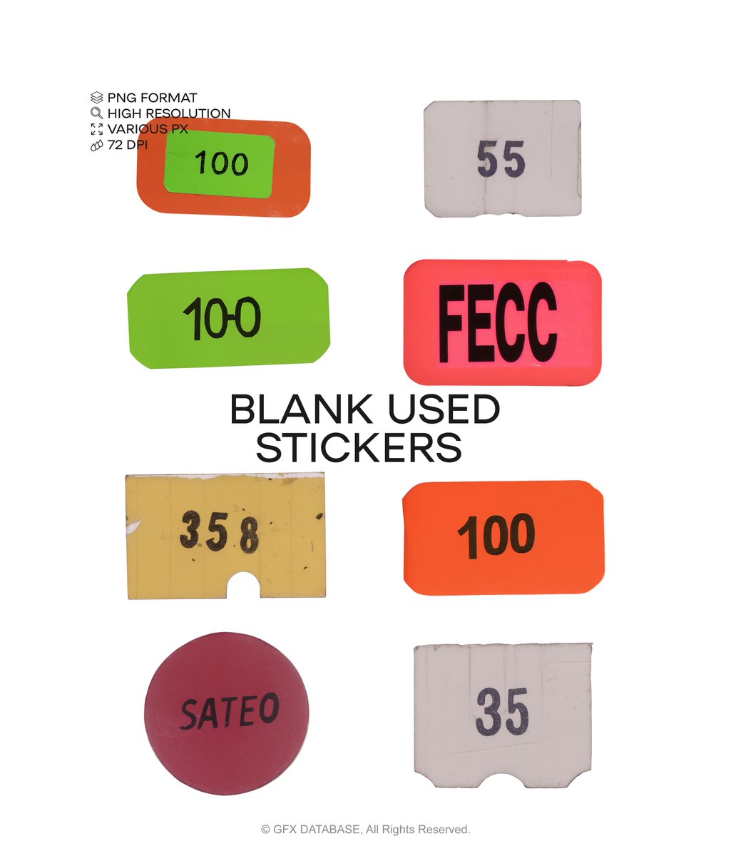 gfxdatabase's tweet image. Blank Used Stickers, 🗒️ Now available online!
gfxdatabase.com/shop/p/various…