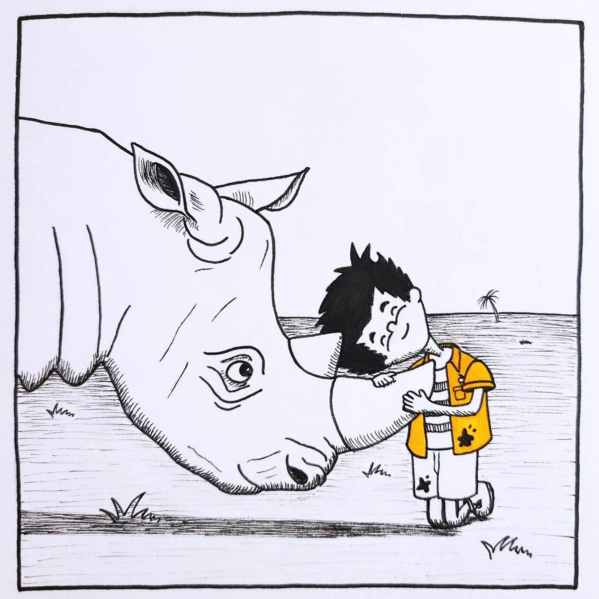 Titorel_'s tweet photo. Inktober 2024 - Day 21 : Rhinoceros!
#inktober #inktober2024 #inktober2024day21
#traditionalart #art https://t.co/bxD0EfGY78
