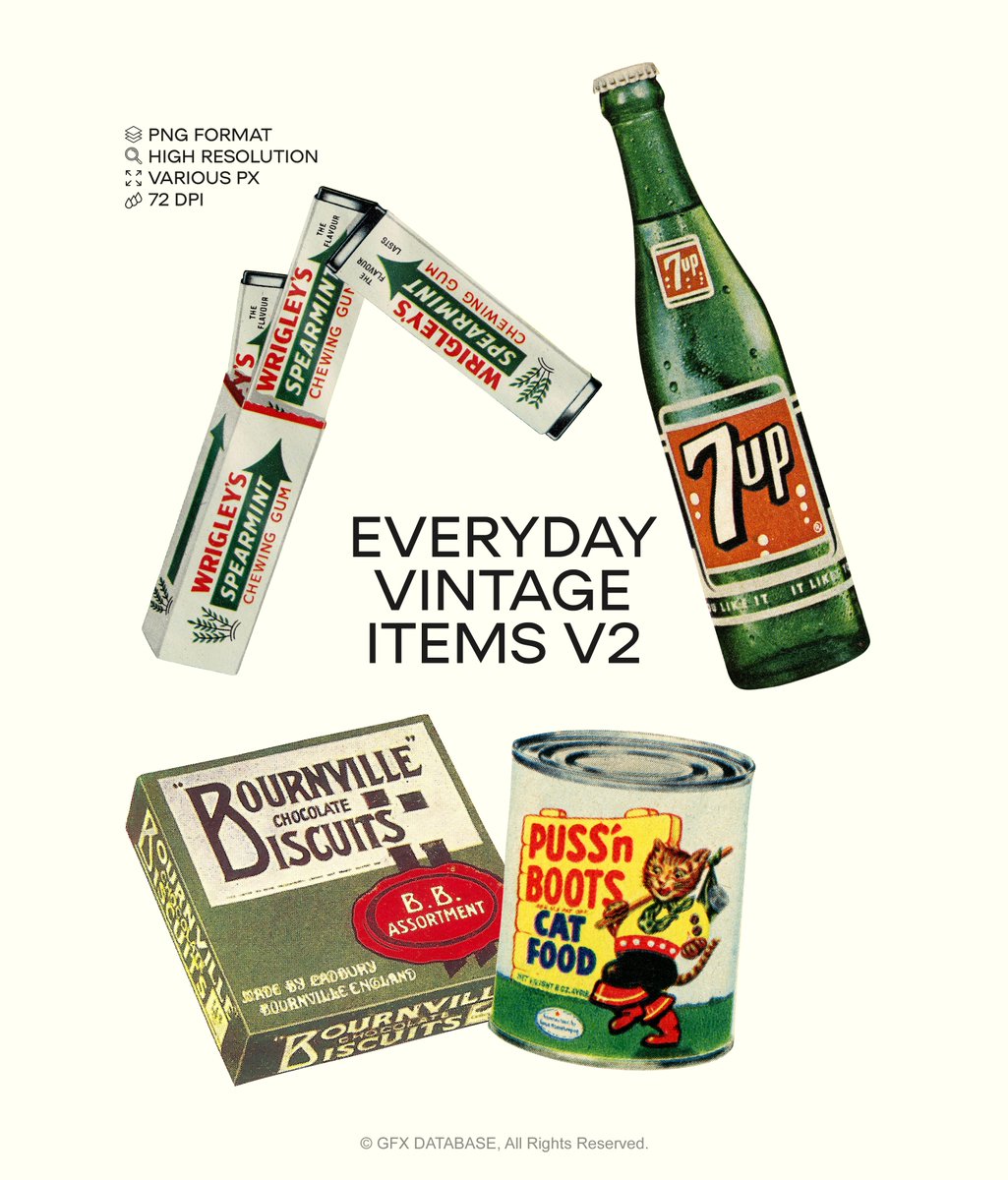 gfxdatabase's tweet image. Everyday Vintage Items V2,🥫Now available online!
gfxdatabase.com/shop/p/everyda…