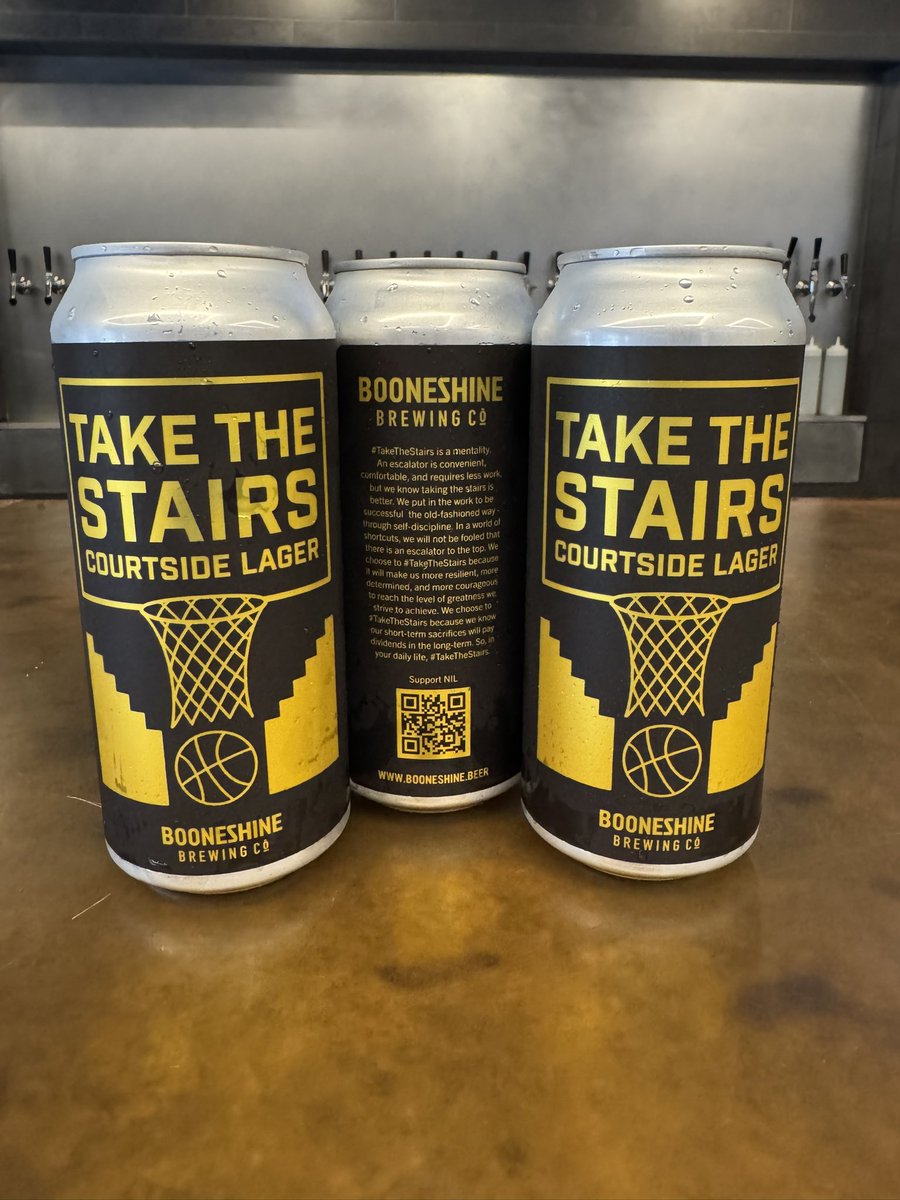 CoachDKerns's tweet image. Many thanks to @BooneshineBrew for working on our new #TakeTheStairs Courtside Lager.  

Proceeds will go towards our NIL and supporting our players! Available at The Holmes Center and @BooneshineBrew tasting room!