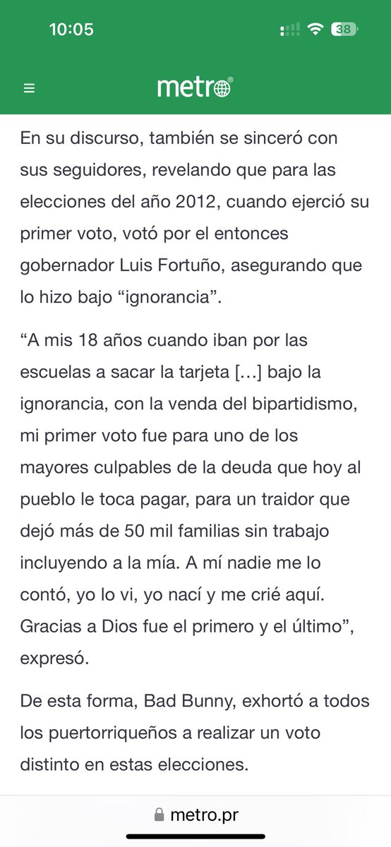 RealJuanjoDiaz's tweet image. Como veo que algunos socialistas y comunistas no parecen entender el mambo, se los digiero: 

Fortuño corrió en el 2008 (cuando Bad Bunny tenía 14 años) y 2012 (cuando Bad Bunny no estaba inscrito). 

Por tanto, es FALSO que Bad Bunny haya votado alguna vez por él, como le mintió…