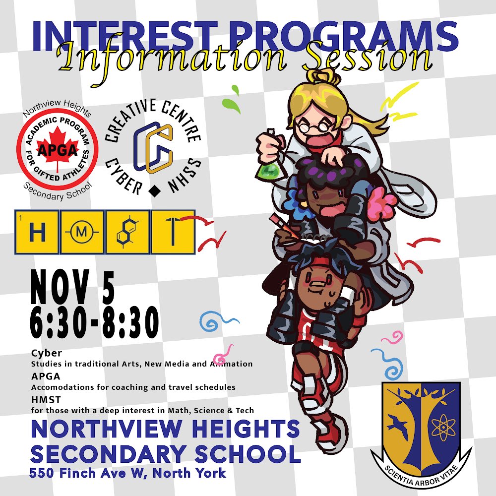 Visit Northview's SPIN Event to find out about Cyber and more! Learn about Arts, Animation, Film, Graphic Design and how your interests can help you succeed. If you have a passion for Arts and Creative Industries come find out more.

Applications open Nov 4th and close Nov 22.