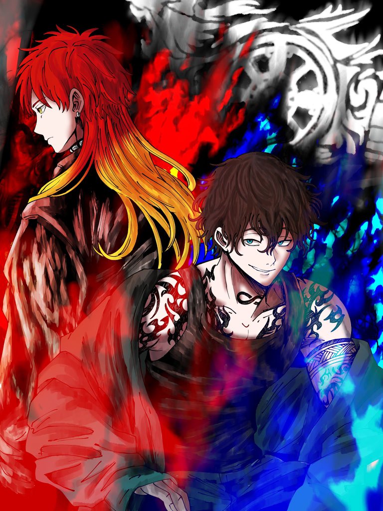 国崩大火 -棪堂哉真斗-焚石矢- WINDBREAKER 色塗り迷ったので4枚 #棪堂