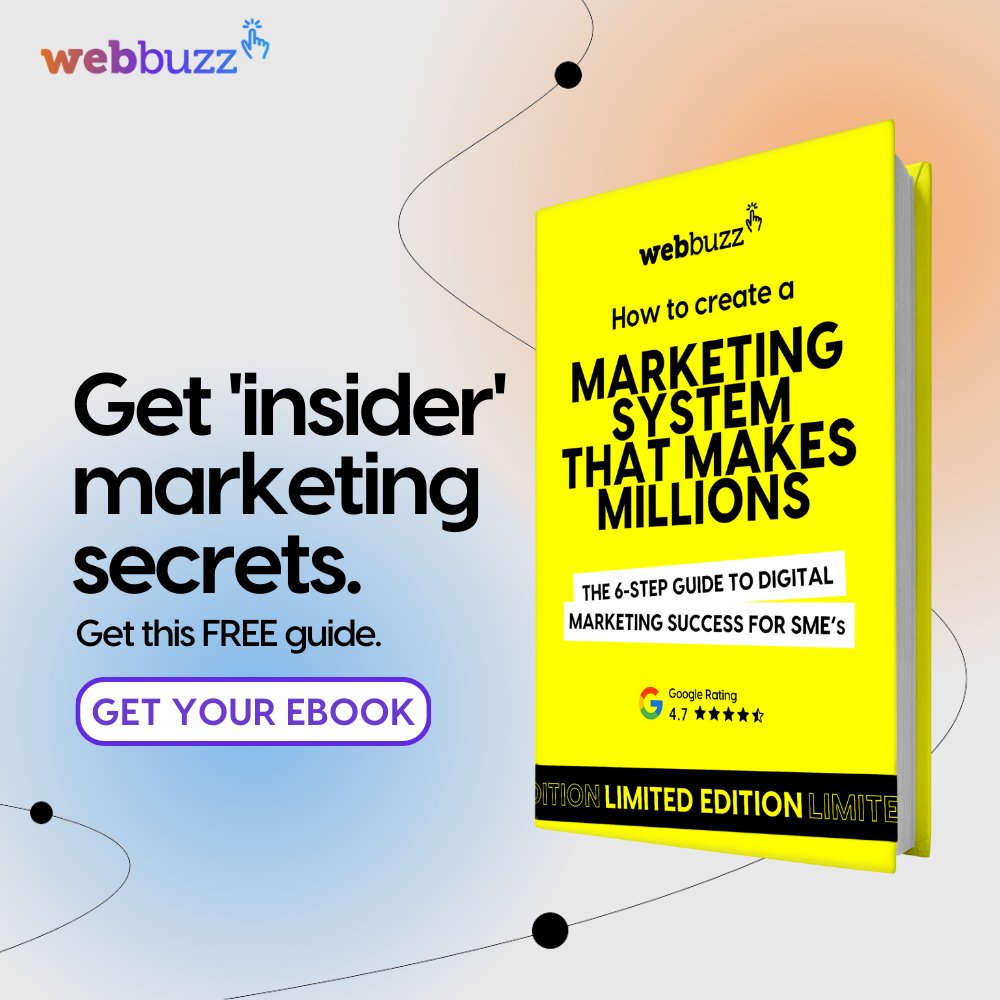 WebBuzzAu's tweet image. 📘 Discover the secrets to creating a marketing system that works! Our free eBook reveals insider strategies for SME success. Get your copy today! 📈💡 #MarketingSecrets #FreeGuide #SMESuccess