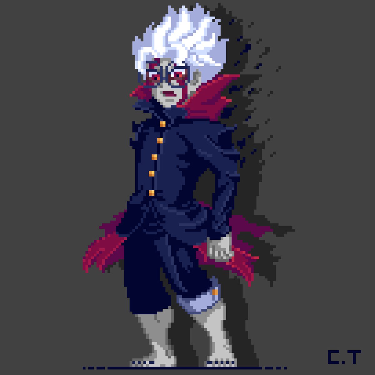 Clayman_T's tweet photo. Turbo Ken Katakura 
#pixelart #ドット絵 #픽셀아트 #Dandadan #ダンダダン https://t.co/jTQZqcKqDw