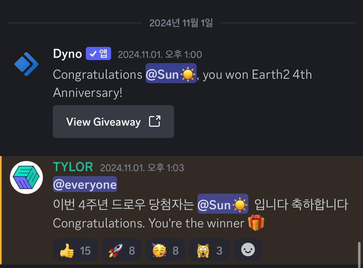 Earth2Korean's tweet photo. #Earth2 4th Anniversary event
Winner is @Bitcoin_L1
I'll deliver the present to you
#Earth2Mania #어스2 https://t.co/cYv0Xz2Rfa
