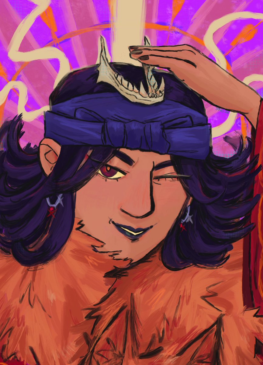 I meant to have two versions of wilk to go with these, but I ran out of steam before I could 😔 hopefully I can continue this series in the future. Here’s REVOLUTIONARY SAPPER (kiroranke) and PLAYFUL FORTUNETELLER (inkarmat)
#goldenkamuy #DiscoElysium