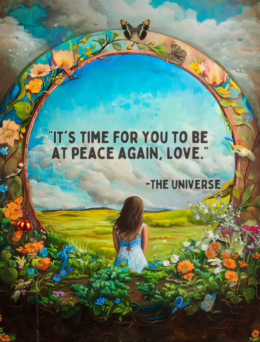 ladiekerrie's tweet photo. "IT'S TIME FOR YOU TO BE AT PEACE AGAIN, LOVE." 
- THE UNIVERSE https://t.co/jd3a5zzjMN
