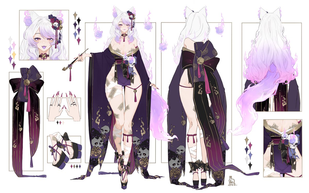 NekomancerVT's tweet image. Hi I'm Persephone!
I'm a nekomancer (ghost catgirl necromancer)!

I wanted to share my redesign even if its a long ways off from a model and re-debut because i'm so excited for it. 

Come join my Nekolytes!

 Design: @NagaFolder

#EnVtuber #VtubersUprising #Vtuber