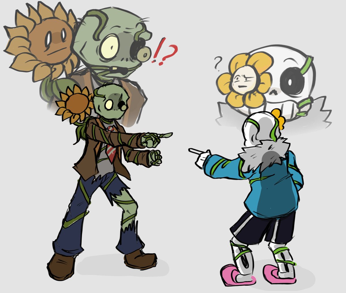 Pvzheroes78's tweet image. Huh?! 👁👁
#pvz #sans