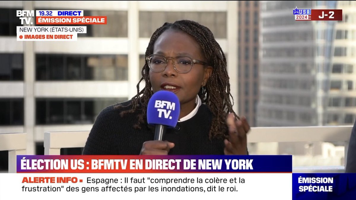 Faire campagne aux 🇺🇸 pour <a href="/KamalaHarris/">Kamala Harris</a>, c’est aussi faire campagne contre Trump et ses idées arriérées concernant les femmes. 
C’est important pour les americaines, pour nous et toutes celles qui sont oppressées à travers le monde comme #AhuDaryaei !

🙏🏾 <a href="/BFMTV/">BFMTV</a> team New-York.