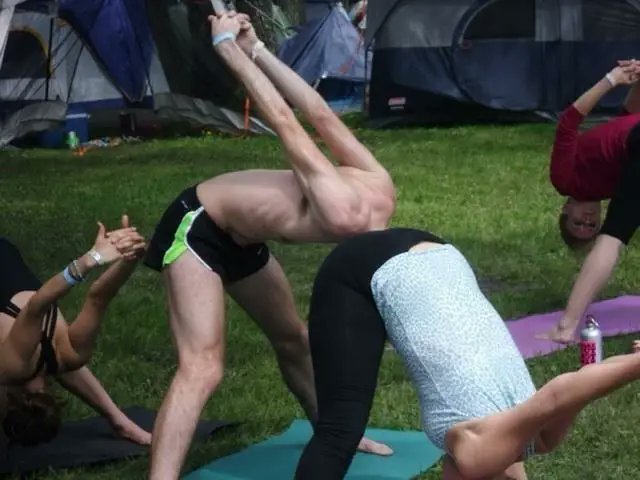 Celebrations were marred at the 3rd annual Namaste Masters' Jamboree of the Sun Tantrick Yoga™ &amp; Poncious Pilates® organisations (part of the Spiritual Enlightment Ltd capitalist investment &amp; tax avoidance conglomerate) during an accidental alignment of cranial &amp; sacral chakras.