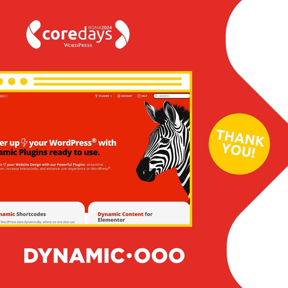wp_ita's tweet image. 🇺🇸🇬🇧
@dynamic_ooo brings creativity to life with plugins crafted to enhance WordPress for developers and designers. Their Dynamic Content for Elementor and Dynamic Shortcodes streamline workflows and add over 150 unique features!
Thank you! 🎉
#CoreDays2024