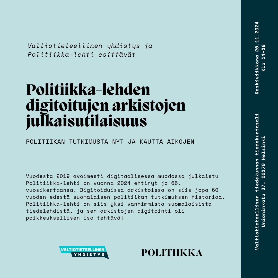 Valtiotieteellinen yhdistys tweet media