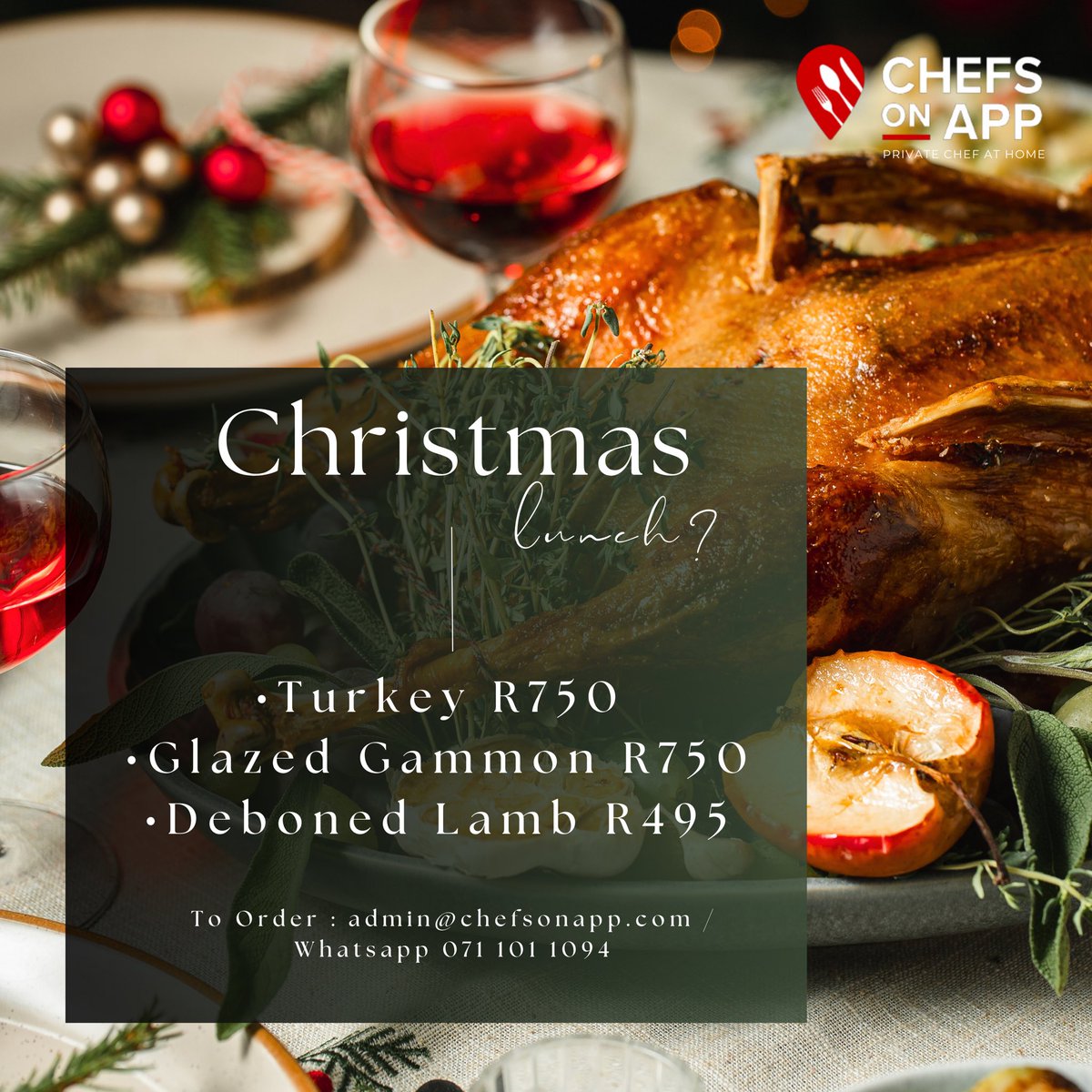 ChefsOnApp__'s tweet image. Chefs on App making Christmas easier ✨👨‍🍳
DM us for more info! #Christmas