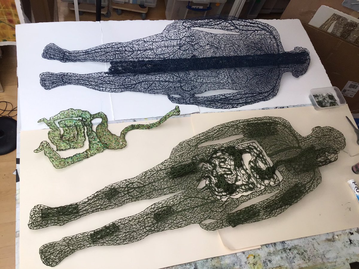 Work in progress on work, around the body and the microbiome. A similar style work is on show at the Old Operating Theatre, London, in a show called Anatomy and Beyond.