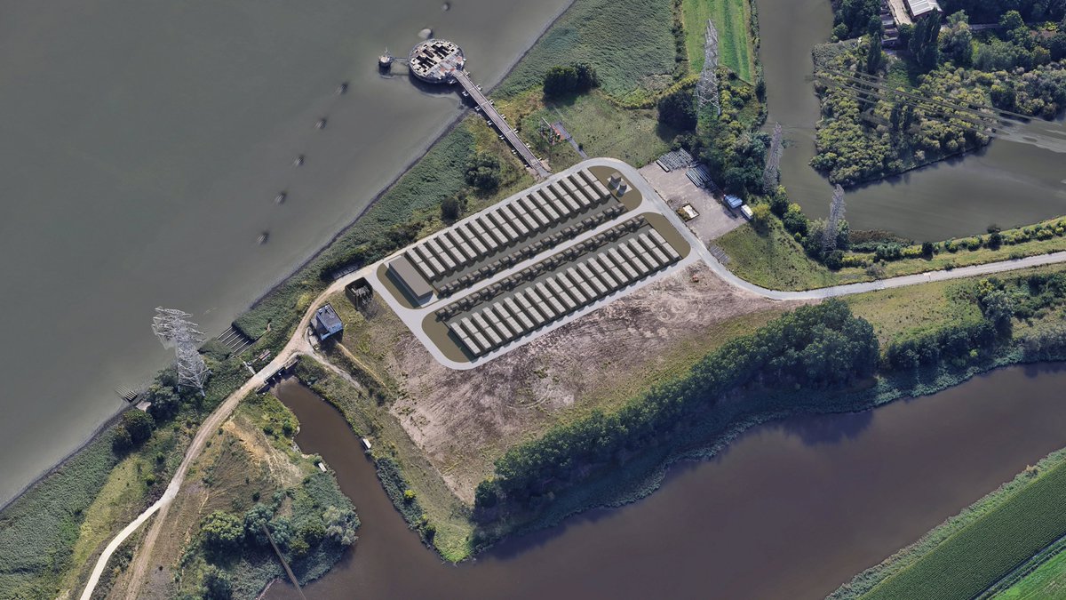 EngieBelgium's tweet photo. ENGIE commencera bientôt la construction d'un nouveau parc de batteries sur son site à Kallo, dans le port d'Anvers ! Il s'agit du deuxième projet de batteries à grande échelle d'ENGIE en Belgique, après celui de Vilvorde.➡️https://t.co/dNIsMTwns0 https://t.co/m7QU7PE8Eo
