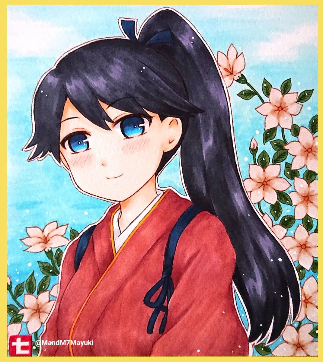 艦これ「小さい色紙に鳳翔さん描いてましたこれもアップし忘れてたやつ #艦これ  #鳳翔 」|七綾 真雪@神戸かわさきのイラスト