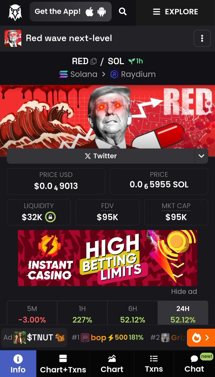 Top blasted $RED as my Election pick as I feel like there will be lots of mentions of the Red Wave in the next 24-48 hours as Trump brings it home!

4ckE2JezE5aZ6VgpcgNUhk7S5czeJQm6AumU7H7Rpump

$Rigged $kama $tremp $trump $47