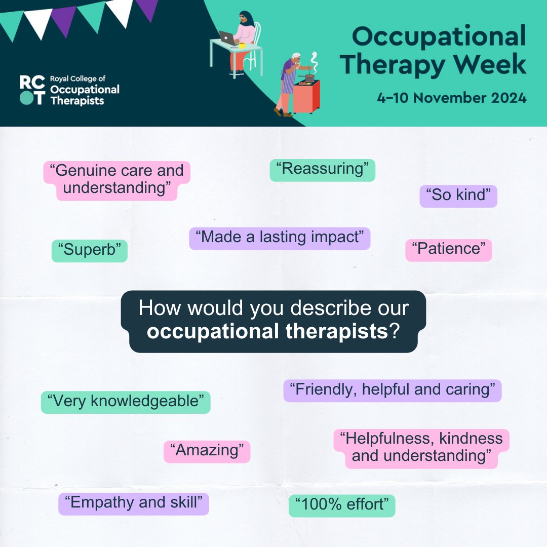 How do service users and carers describe our occupational therapists? Here are some of their compliments as a thank you to our amazing colleagues. 💚

#OTWeek <a href="/theRCOT/">Royal College of Occupational Therapists</a> #HPFT #WeAreGreatTogether
