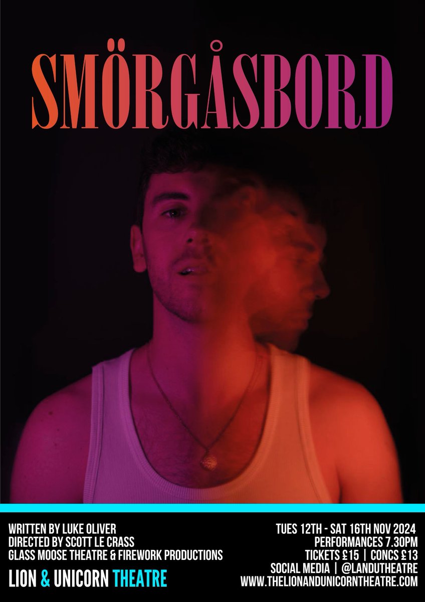 Don't miss your chance to get tickets! Smörgåsbord at the @Landutheatre opens NEXT WEEK! Get your tickets here - buff.ly/3ZClus2  #LiveTheatre #SupportTheArts #TheatreLovers #LGBTQ #QueerTheatre