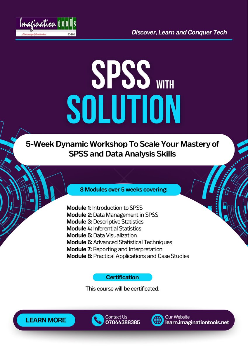 Unlock your potential with our expert-led SPSS Data Analytics course! Whether remote or in-person, our training equips you with practical, high-demand analytics skills. Enroll today and take the next step toward mastering data-driven insights!
