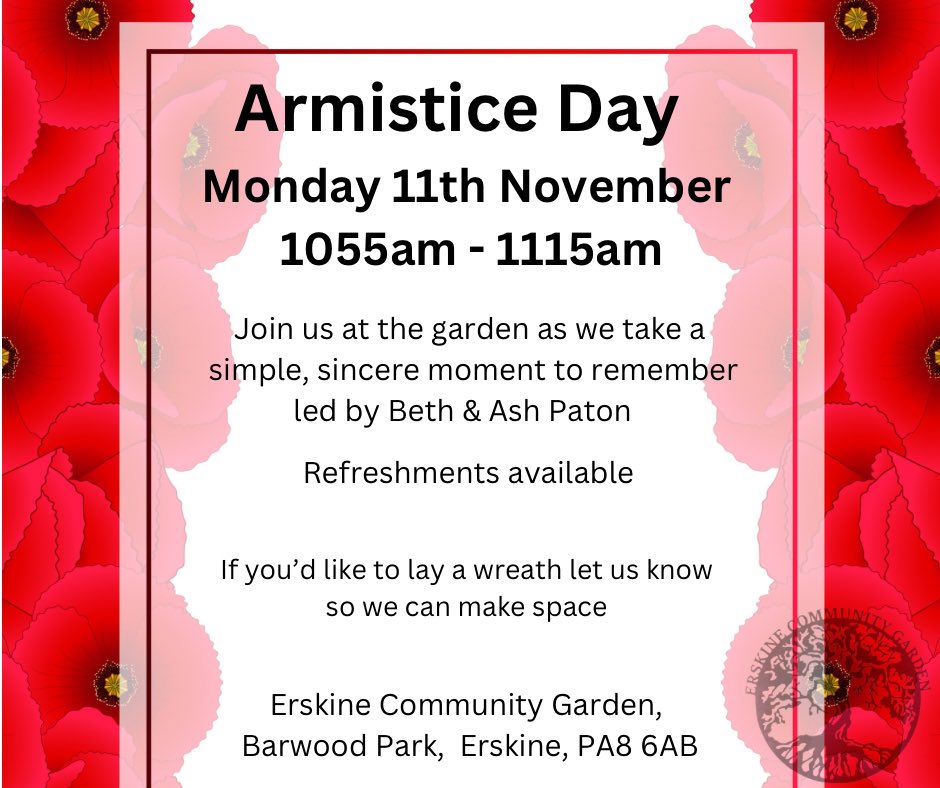 ErskineCGarden (@erskinecgarden) on Twitter photo you’re welcome to join us on armistice day, for moment of remembrance <a href="/RenCouncil/">RenCouncil</a> <a href="/ErskineYcouncil/">ErskineYouthCouncil</a> @CampbellSNP <a href="/NatalieDon_/">Natalie Don-Innes MSP</a> <a href="/Alison_S_Taylor/">Alison S Taylor, MP - Paisley Renfrewshire North</a> <a href="/ErskineRotary/">Erskine and District Rotary</a> <a href="/Rashielea_PS/">Rashielea Primary</a> <a href="/StJohnBoscoPS/">St. John Bosco Primary, Erskine</a> <a href="/Barsail_Primary/">Barsail</a> <a href="/theparkmains/">Park Mains High</a> <a href="/PSOSRenfInver/">Police Scotland Renfrewshire & Inverclyde</a> <a href="/PSOSDogs/">Police Scotland Dogs</a> #armistice #remembrance you’re welcome to join us on armistice day, for moment of remembrance <a href="/RenCouncil/">RenCouncil</a> <a href="/ErskineYcouncil/">ErskineYouthCouncil</a> @CampbellSNP <a href="/NatalieDon_/">Natalie Don-Innes MSP</a> <a href="/Alison_S_Taylor/">Alison S Taylor, MP - Paisley Renfrewshire North</a> <a href="/ErskineRotary/">Erskine and District Rotary</a> <a href="/Rashielea_PS/">Rashielea Primary</a> <a href="/StJohnBoscoPS/">St. John Bosco Primary, Erskine</a> <a href="/Barsail_Primary/">Barsail</a> <a href="/theparkmains/">Park Mains High</a> <a href="/PSOSRenfInver/">Police Scotland Renfrewshire & Inverclyde</a> <a href="/PSOSDogs/">Police Scotland Dogs</a> #armistice #remembrance
