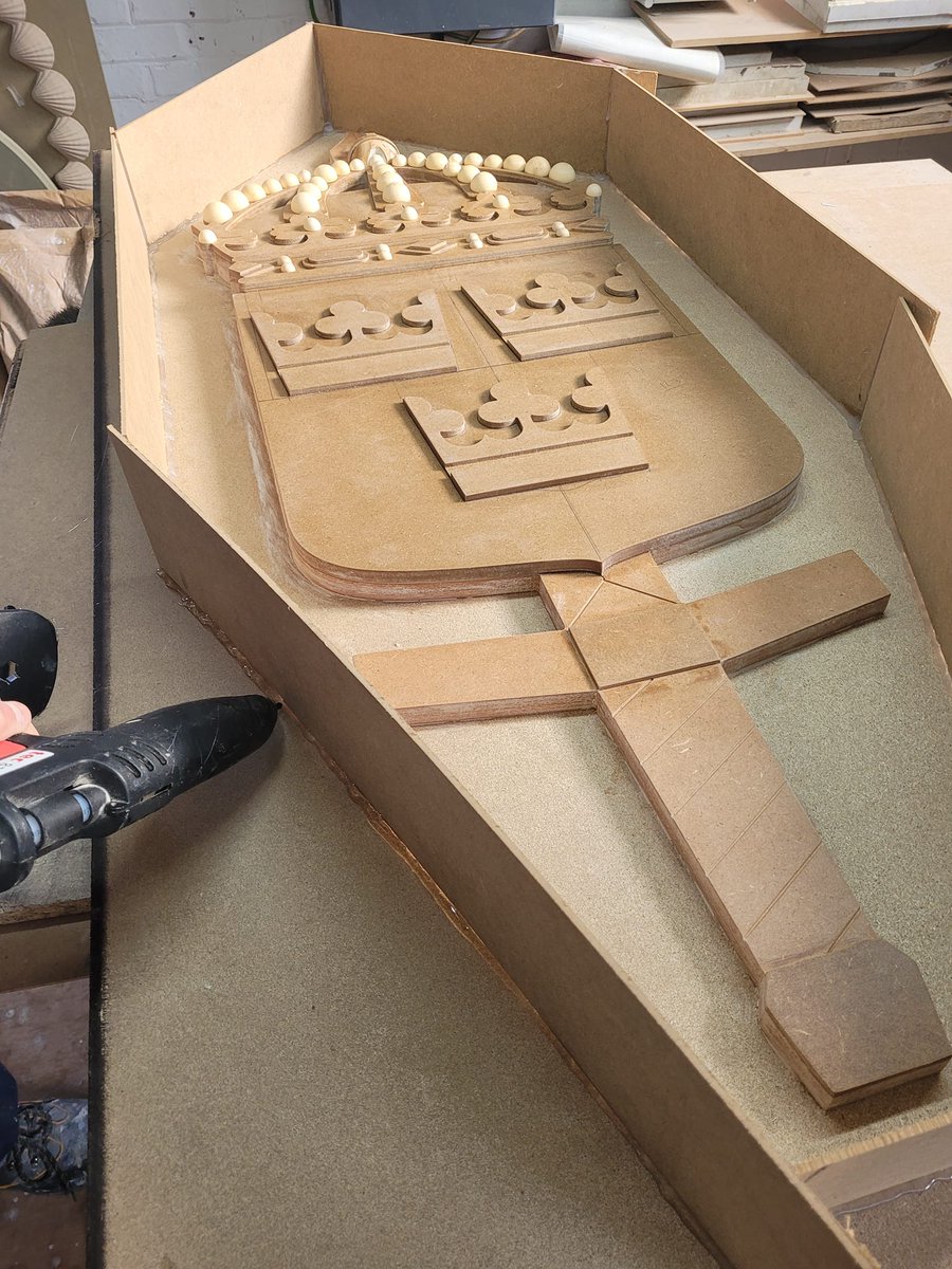 Creating a new rubber mould. This piece measures 1.3 metres tall. 📷
