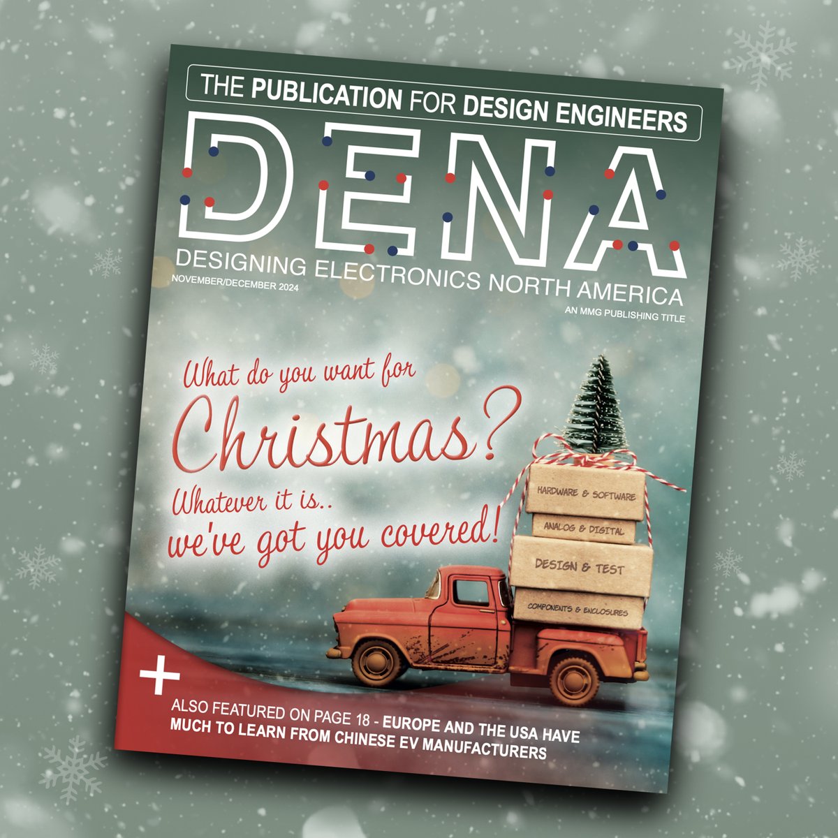 🎄✨Get ready for the very latest from the exciting world of electronics in our November/December issue! ✨🎄

Read the digital copy of DENA Nov/Dec below! ⬇
🔗 DENA : flk.bz/i3pF

Happy Holidays, and may the end of 2024 be filled with innovation! 💡
