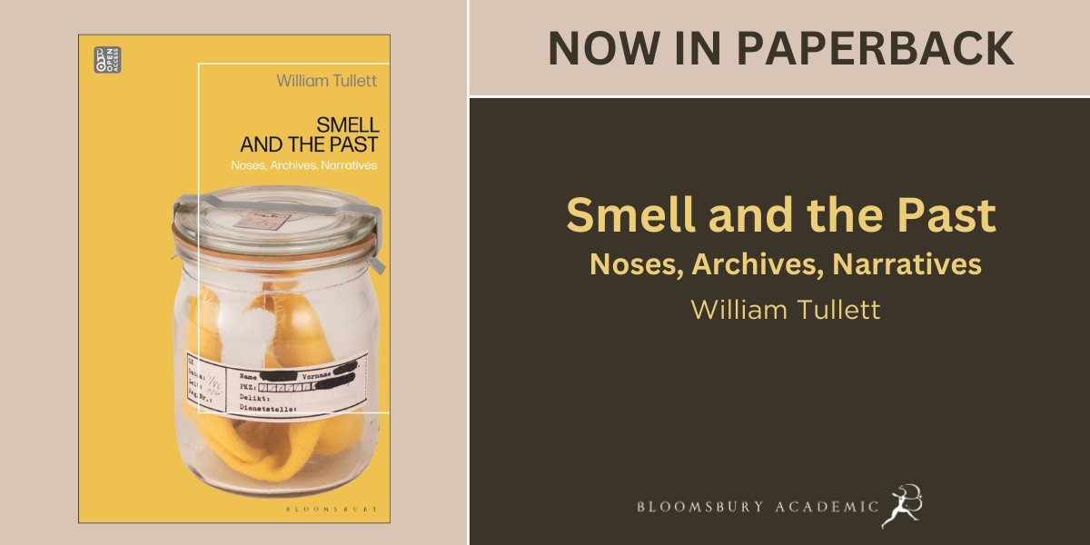 BloomsburyHist's tweet image. This #openaccess book outlines the ways in which smell can be used as a research tool for historians, uncovering an olfactory experience of archives to better understand historical narratives and arguments.
Smell and the Past by @WillTullett is out in PBK
bit.ly/4eeRGpj