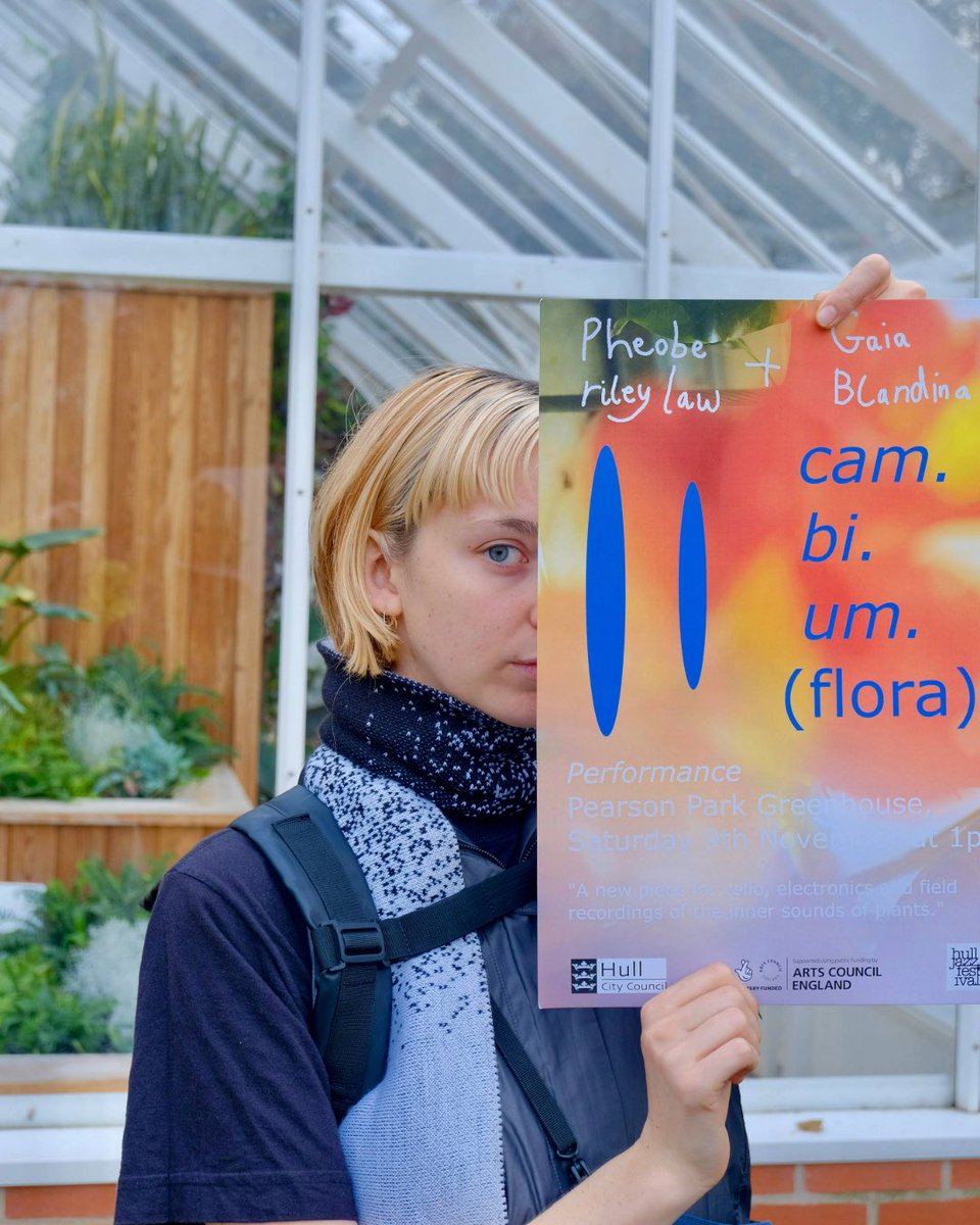 HullJazzFest's tweet photo. This Saturday sees Pheobe riley Law and Gaia Blandina present 'https://t.co/I0X7rL2TRB (flora): Reclamation of Place' as part of #OutOfTheBox2024

The free performance will take place 1pm to 1.40pm in the Pearson Park Conservatory

read more: https://t.co/W4jaoERJoY https://t.co/Fod6YCECF0