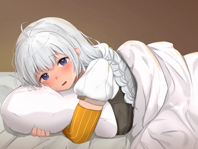リクエストありがとうございました!ベッドでこちらを見てるあかりちゃん 